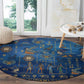 Ancient Egyptian Culture Round Carpet Pharaohs Anubis Kemet and Symbolic Motifs - African Pride