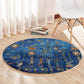 Ancient Egyptian Culture Round Carpet Pharaohs Anubis Kemet and Symbolic Motifs - African Pride