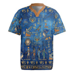 Ancient Egyptian Culture Rugby Jersey Pharaohs Anubis Kemet and Symbolic Motifs - African Pride