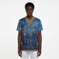 Ancient Egyptian Culture Scrub Top Pharaohs Anubis Kemet and Symbolic Motifs - African Pride