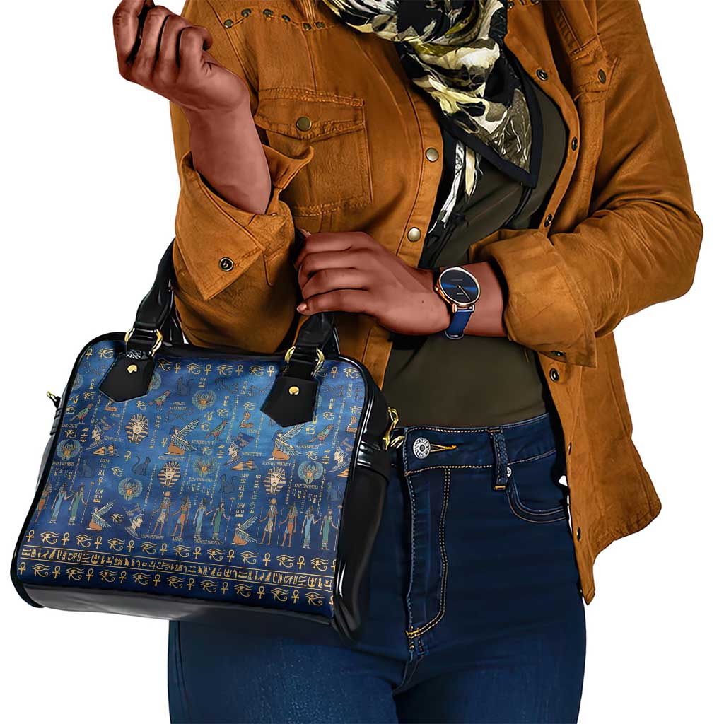 Ancient Egyptian Culture Shoulder Handbag Pharaohs Anubis Kemet and Symbolic Motifs - African Pride