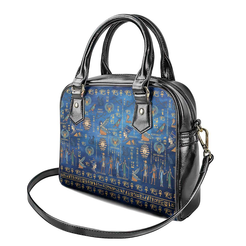 Ancient Egyptian Culture Shoulder Handbag Pharaohs Anubis Kemet and Symbolic Motifs - African Pride