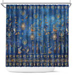 Ancient Egyptian Culture Shower Curtain Pharaohs Anubis Kemet and Symbolic Motifs - African Pride