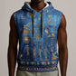 Ancient Egyptian Culture Sleeveless Hoodie Pharaohs Anubis Kemet and Symbolic Motifs - African Pride