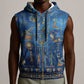 Ancient Egyptian Culture Sleeveless Zip Hoodie Pharaohs Anubis Kemet and Symbolic Motifs - African Pride