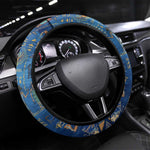 Ancient Egyptian Culture Steering Wheel Cover Pharaohs Anubis Kemet and Symbolic Motifs - African Pride