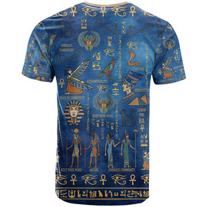 Ancient Egyptian Culture T shirt Pharaohs Anubis Kemet and Symbolic Motifs - African Pride