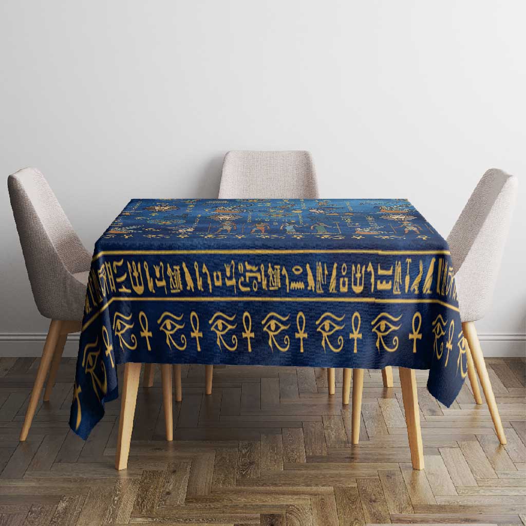Ancient Egyptian Culture Tablecloth Pharaohs Anubis Kemet and Symbolic Motifs - African Pride