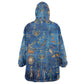Ancient Egyptian Culture Wearable Blanket Hoodie Pharaohs Anubis Kemet and Symbolic Motifs - African Pride