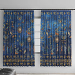 Ancient Egyptian Culture Window Curtain Pharaohs Anubis Kemet and Symbolic Motifs - African Pride