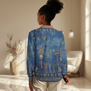 Ancient Egyptian Culture Women Casual Shirt Pharaohs Anubis Kemet and Symbolic Motifs - African Pride