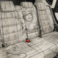 Zora Neale Hurston Back Car Seat Cover Rustic Wood Engraved Style Illustration Joyful Portrait with Book and Map Donkey - African Pride