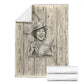 Zora Neale Hurston Blanket Rustic Wood Engraved Style Illustration Joyful Portrait with Book and Map Donkey - African Pride
