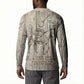 Zora Neale Hurston Button Sweatshirt Rustic Wood Engraved Style Illustration Joyful Portrait with Book and Map Donkey