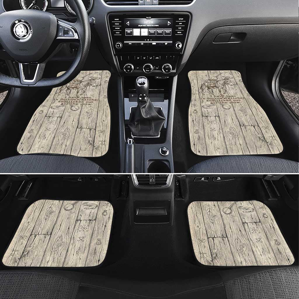 Zora Neale Hurston Car Mats Rustic Wood Engraved Style Illustration Joyful Portrait with Book and Map Donkey - African Pride