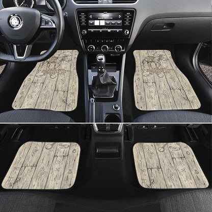 Zora Neale Hurston Car Mats Rustic Wood Engraved Style Illustration Joyful Portrait with Book and Map Donkey - African Pride