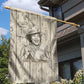 Zora Neale Hurston Garden Flag Rustic Wood Engraved Style Illustration Joyful Portrait with Book and Map Donkey - African Pride