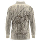 Zora Neale Hurston Long Sleeve Polo Shirt Rustic Wood Engraved Style Illustration Joyful Portrait with Book and Map Donkey - African Pride