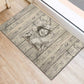 Zora Neale Hurston Rubber Doormat Rustic Wood Engraved Style Illustration Joyful Portrait with Book and Map Donkey - African Pride