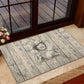 Zora Neale Hurston Rubber Doormat Rustic Wood Engraved Style Illustration Joyful Portrait with Book and Map Donkey - African Pride
