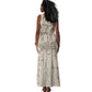 Zora Neale Hurston Tank Maxi Dress Rustic Wood Engraved Style Illustration Joyful Portrait with Book and Map Donkey - African Pride