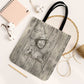Zora Neale Hurston Tote Bag Rustic Wood Engraved Style Illustration Joyful Portrait with Book and Map Donkey - African Pride