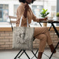 Zora Neale Hurston Tote Bag Rustic Wood Engraved Style Illustration Joyful Portrait with Book and Map Donkey - African Pride