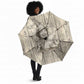 Zora Neale Hurston Umbrella Rustic Wood Engraved Style Illustration Joyful Portrait with Book and Map Donkey - African Pride