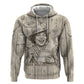 Zora Neale Hurston Zip Hoodie Rustic Wood Engraved Style Illustration Joyful Portrait with Book and Map Donkey - African Pride