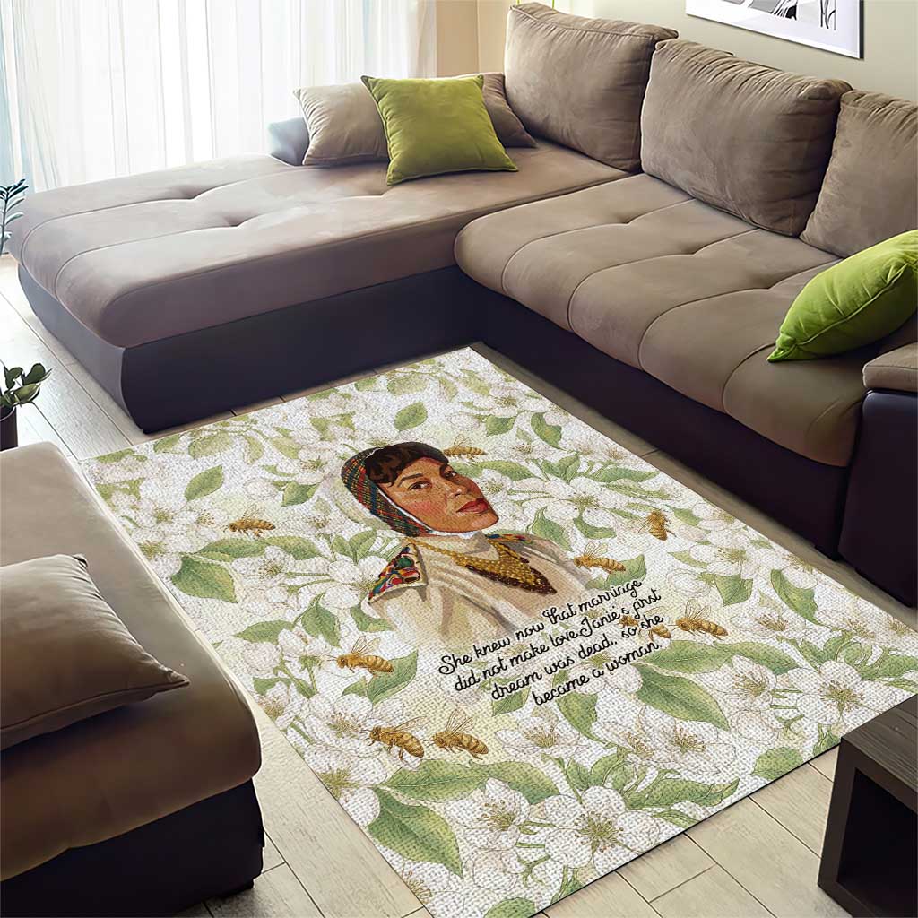 Zora Neale Hurston Area Rug Floral Illustration Featuring Janie’s Dream from Their Eyes Were Watching God - African Pride