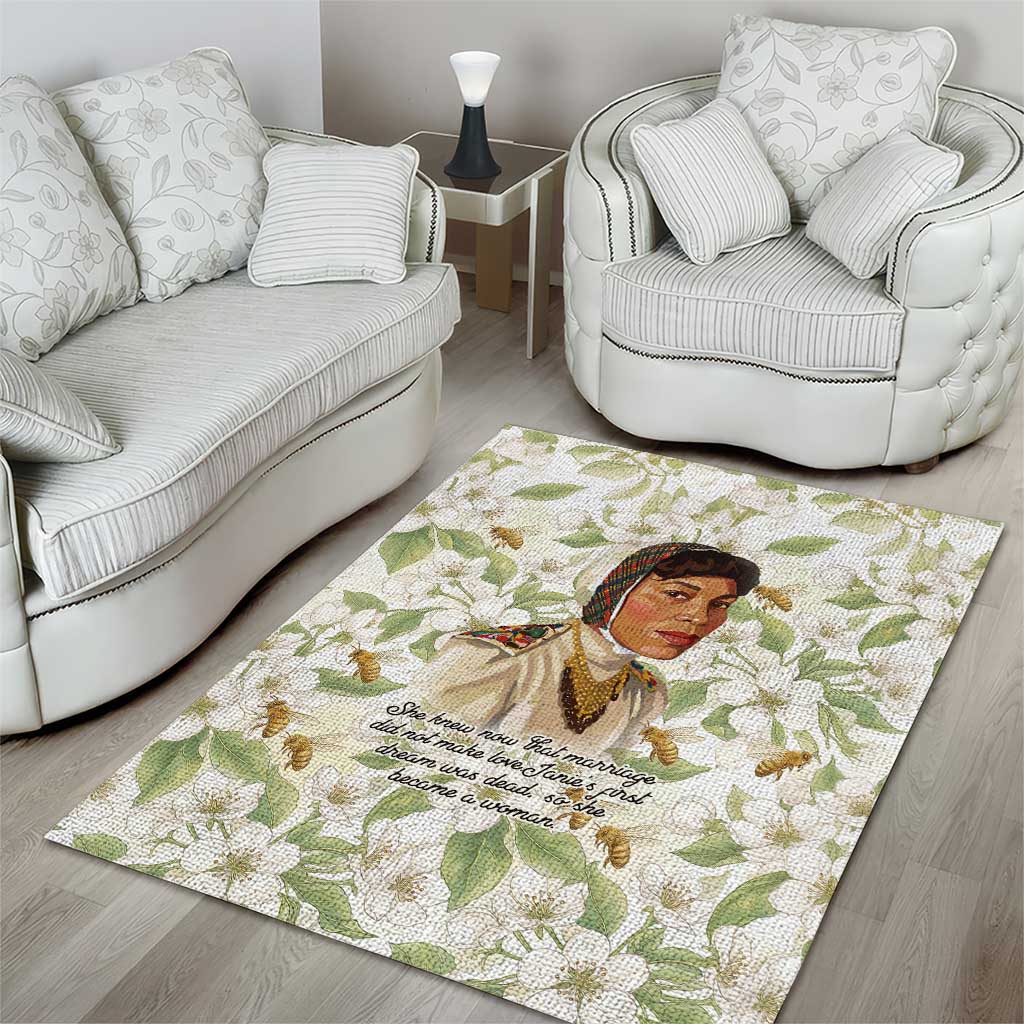 Zora Neale Hurston Area Rug Floral Illustration Featuring Janie’s Dream from Their Eyes Were Watching God - African Pride