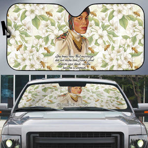 Zora Neale Hurston Auto Sun Shade Floral Illustration Featuring Janie’s Dream from Their Eyes Were Watching God - African Pride