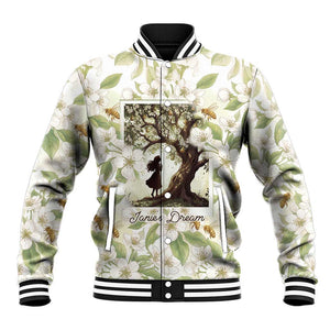 Zora Neale Hurston Baseball Jacket Floral Illustration Featuring Janie’s Dream from Their Eyes Were Watching God - African Pride