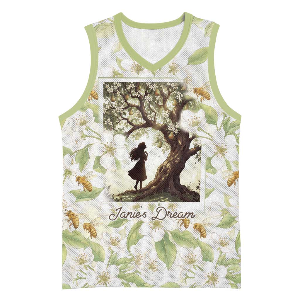 Zora Neale Hurston Basketball Jersey Floral Illustration Featuring Janie’s Dream from Their Eyes Were Watching God - African Pride