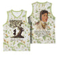 Zora Neale Hurston Basketball Jersey Floral Illustration Featuring Janie’s Dream from Their Eyes Were Watching God - African Pride