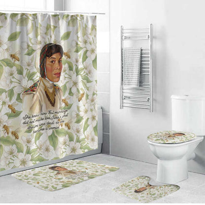 Zora Neale Hurston Bathroom Set Floral Illustration Featuring Janie’s Dream from Their Eyes Were Watching God - African Pride