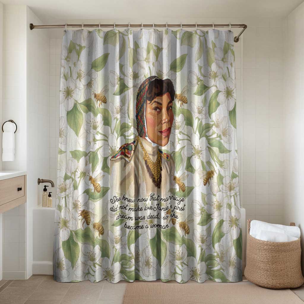 Zora Neale Hurston Bathroom Set Floral Illustration Featuring Janie’s Dream from Their Eyes Were Watching God - African Pride
