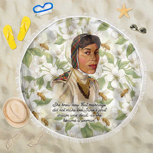 Zora Neale Hurston Beach Blanket Floral Illustration Featuring Janie’s Dream from Their Eyes Were Watching God - African Pride