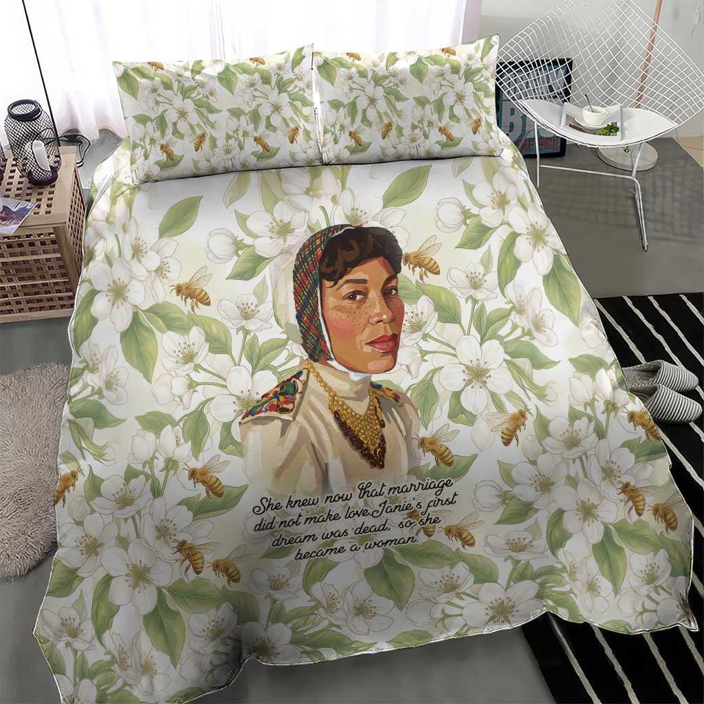 Zora Neale Hurston Bedding Set Floral Illustration Featuring Janie’s Dream from Their Eyes Were Watching God - African Pride