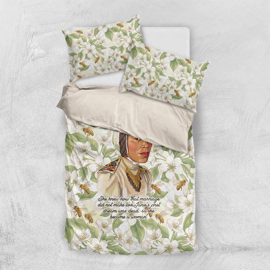 Zora Neale Hurston Bedding Set Floral Illustration Featuring Janie’s Dream from Their Eyes Were Watching God - African Pride