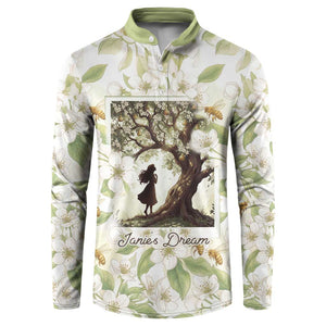 Zora Neale Hurston Button Sweatshirt Floral Illustration Featuring Janie’s Dream from Their Eyes Were Watching God