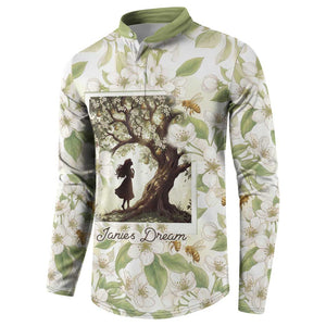 Zora Neale Hurston Button Sweatshirt Floral Illustration Featuring Janie’s Dream from Their Eyes Were Watching God