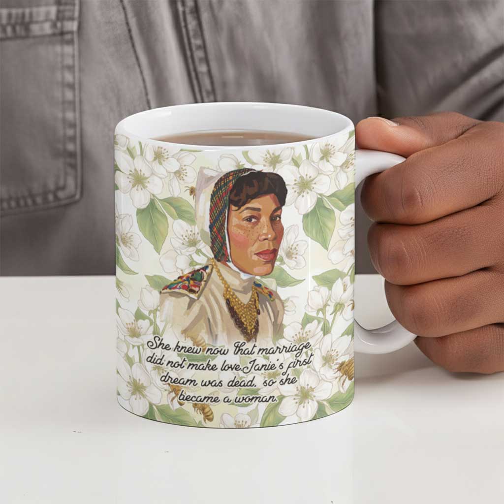 Zora Neale Hurston Ceramic Mug Floral Illustration Featuring Janie’s Dream from Their Eyes Were Watching God - African Pride