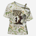 Zora Neale Hurston Cross Shoulder Shirt Floral Illustration Featuring Janie’s Dream from Their Eyes Were Watching God - African Pride
