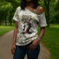Zora Neale Hurston Cross Shoulder Shirt Floral Illustration Featuring Janie’s Dream from Their Eyes Were Watching God - African Pride