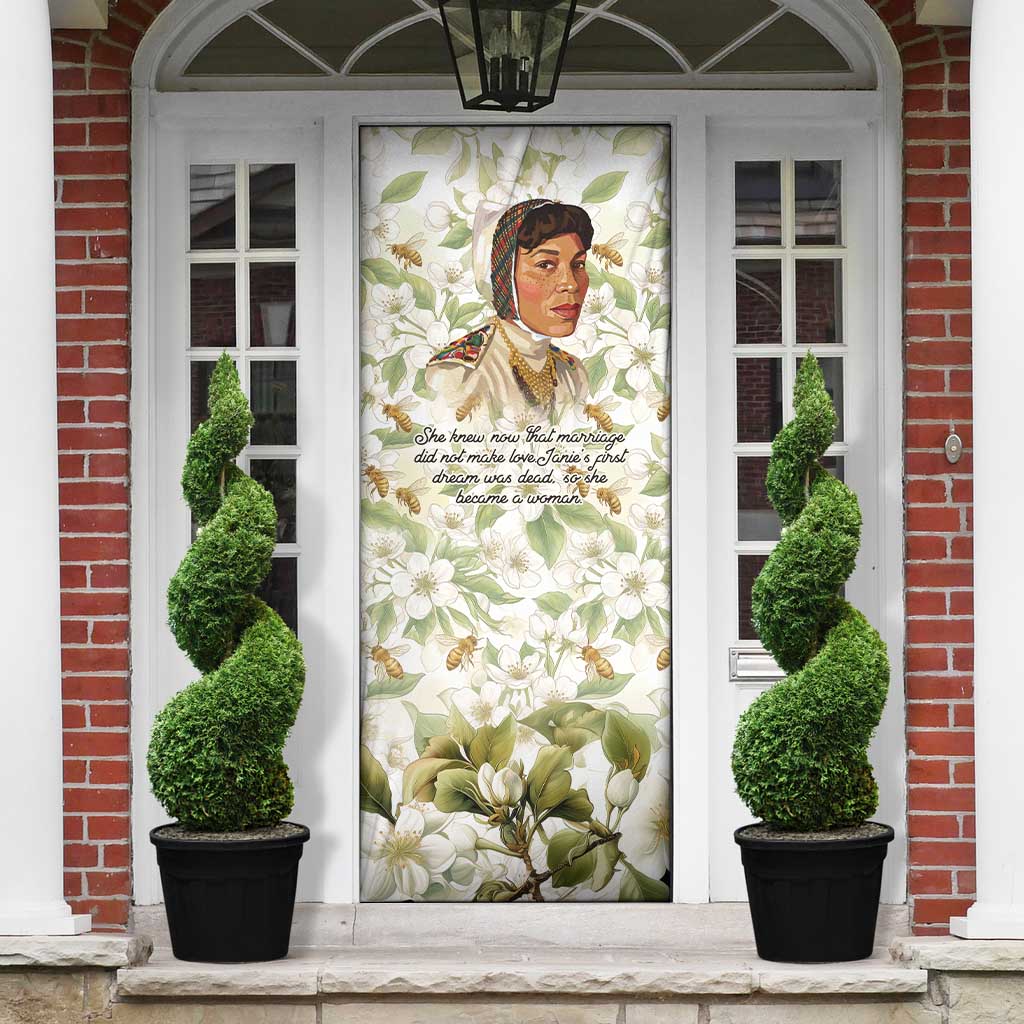 Zora Neale Hurston Door Cover Floral Illustration Featuring Janie’s Dream from Their Eyes Were Watching God - African Pride