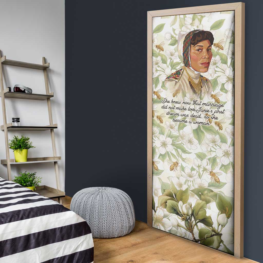 Zora Neale Hurston Door Cover Floral Illustration Featuring Janie’s Dream from Their Eyes Were Watching God - African Pride
