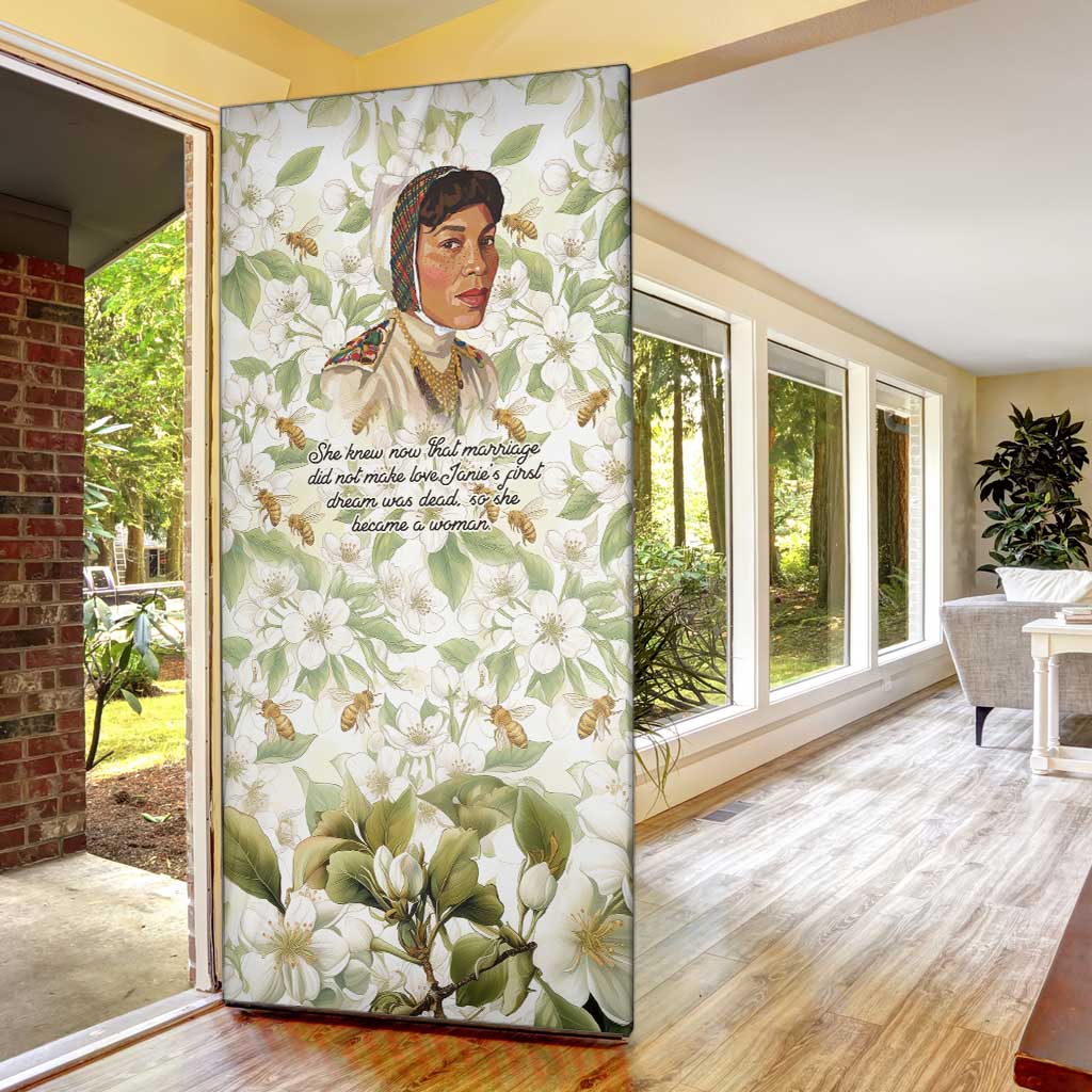 Zora Neale Hurston Door Cover Floral Illustration Featuring Janie’s Dream from Their Eyes Were Watching God - African Pride