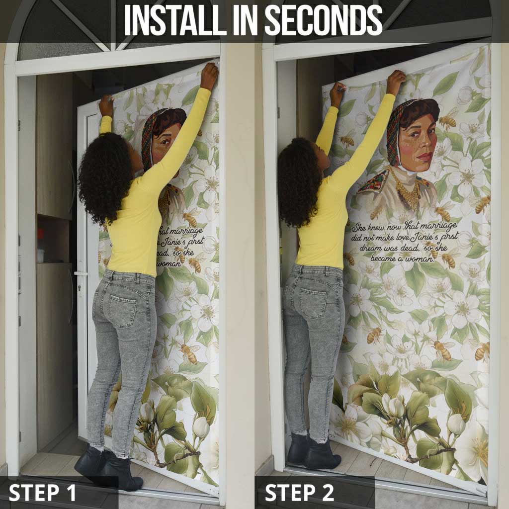 Zora Neale Hurston Door Cover Floral Illustration Featuring Janie’s Dream from Their Eyes Were Watching God - African Pride