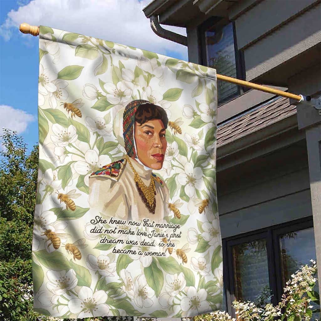 Zora Neale Hurston Garden Flag Floral Illustration Featuring Janie’s Dream from Their Eyes Were Watching God - African Pride
